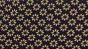 花柄(青)